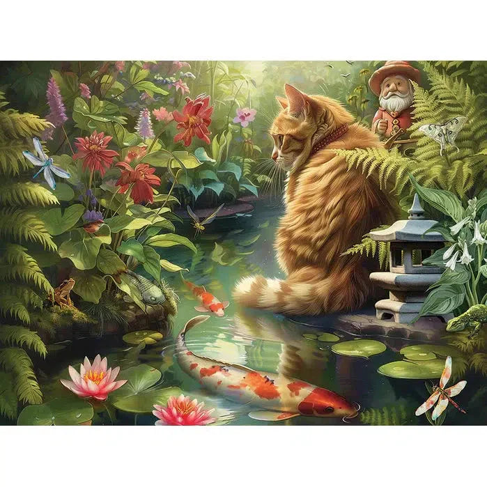 Koi Cat 275 Large Piece Jigsaw Puzzle Cobble Hill (ONLINE ORDER ONLY)