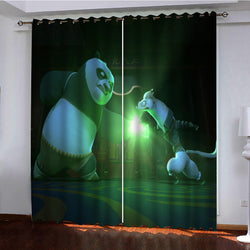 Kung Fu Panda The Dragon Knight Curtains Pattern Blackout Window Drapes (Online Order Only)