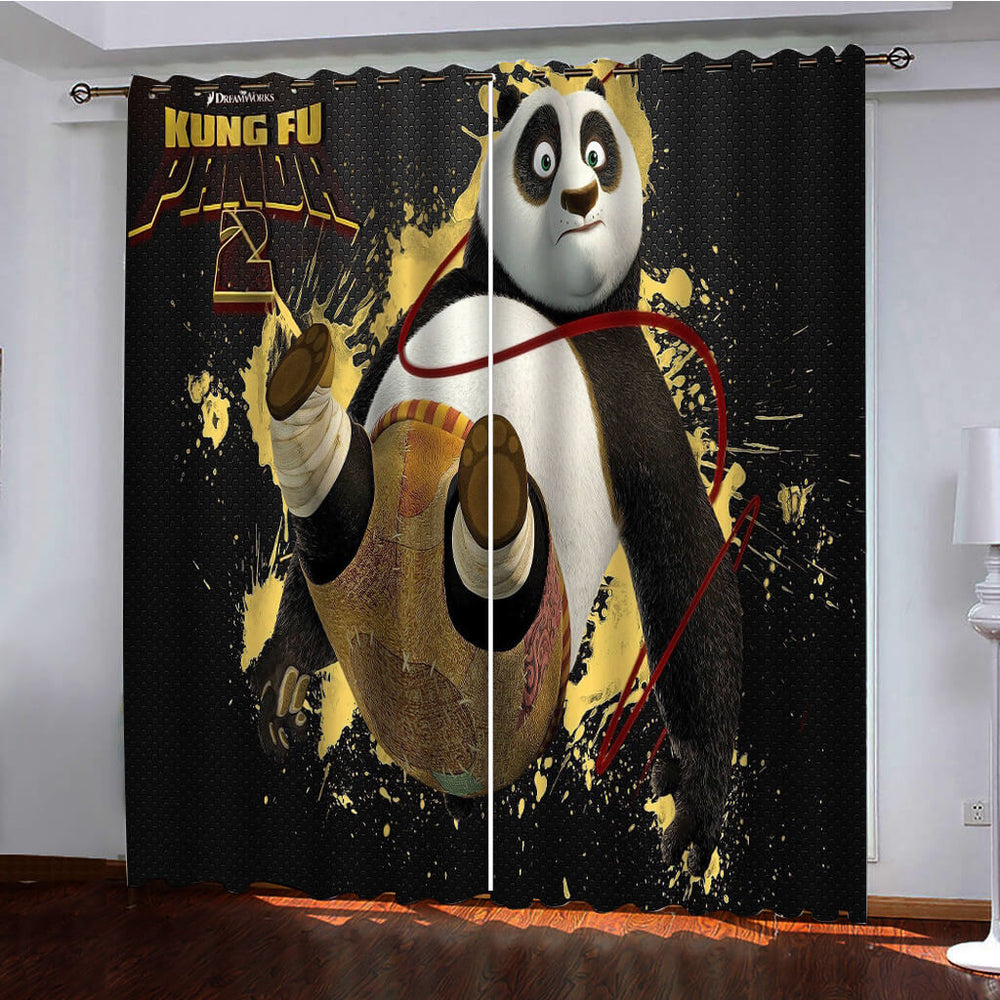 Kung Fu Panda The Dragon Knight Curtains Pattern Blackout Window Drapes (Online Order Only)