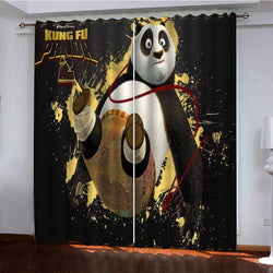 Kung Fu Panda The Dragon Knight Curtains Pattern Blackout Window Drapes (Online Order Only)