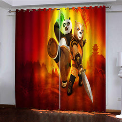Kung Fu Panda The Dragon Knight Curtains Pattern Blackout Window Drapes (Online Order Only)