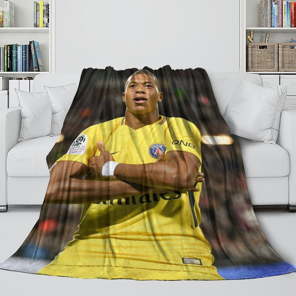 Kylian Mbappé Blanket Flannel Throw Room Decoration (Online Order Only)