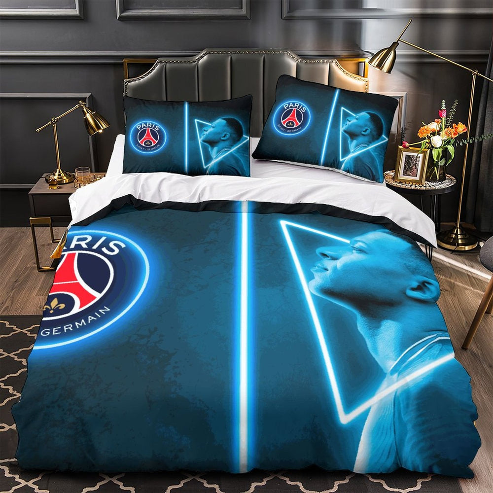 Kylian Mbappé Pattern Bedding Set Quilt Cover Without Filler (Online Order Only)