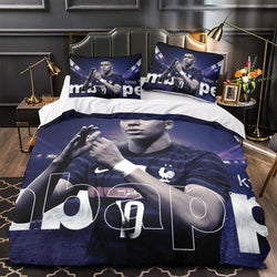 Kylian Mbappé Pattern Bedding Set Quilt Cover Without Filler (Online Order Only)