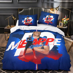 Kylian Mbappé Pattern Bedding Set Quilt Cover Without Filler (Online Order Only)
