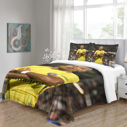 Kylian Mbappé Pattern Bedding Set Quilt Cover Without Filler (Online Order Only)