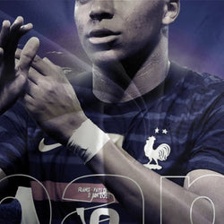Kylian Mbappé Pattern Bedding Set Quilt Cover Without Filler (Online Order Only)