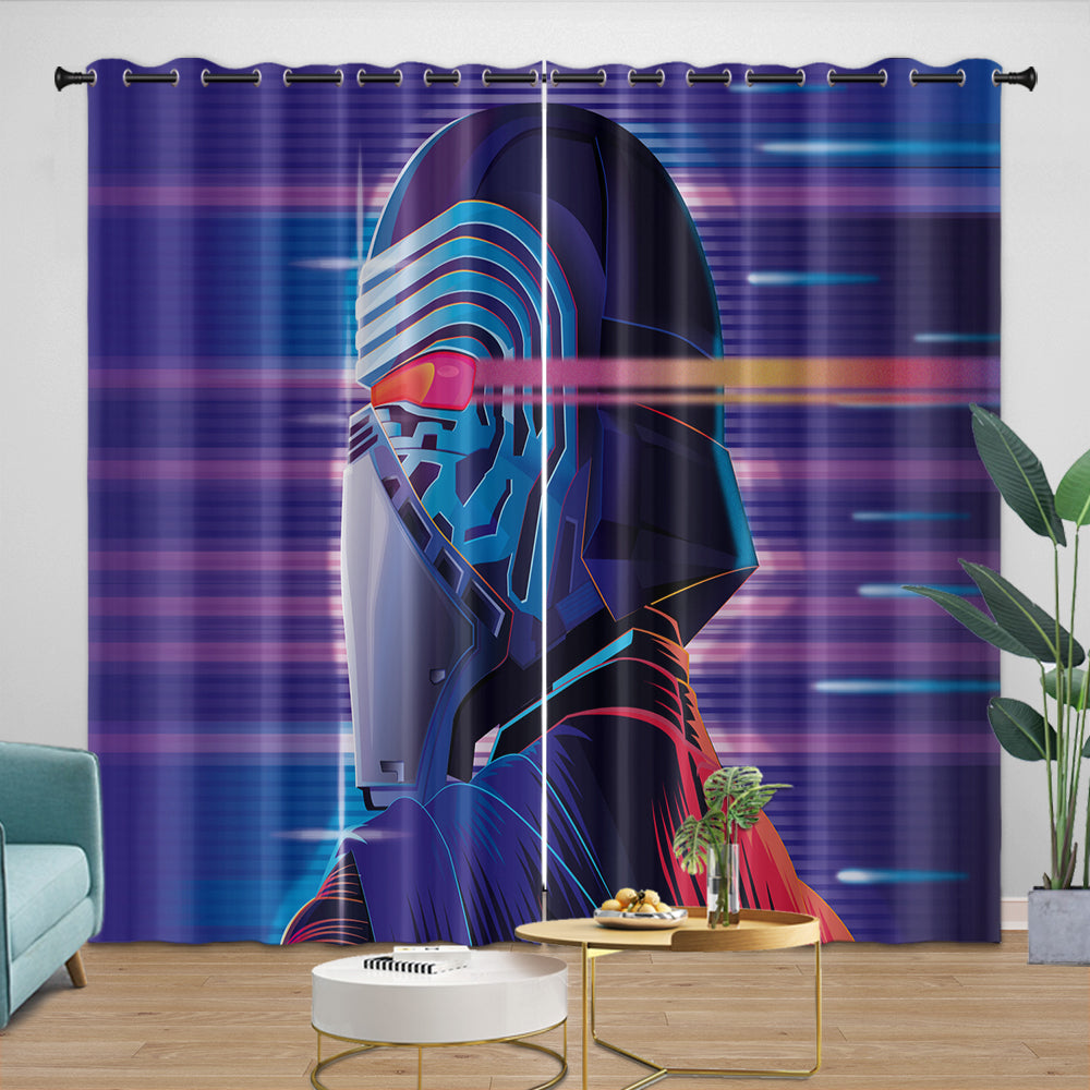 Kylo Ren Curtains Pattern Blackout Window Drapes (ONLINE ORDER ONLY)