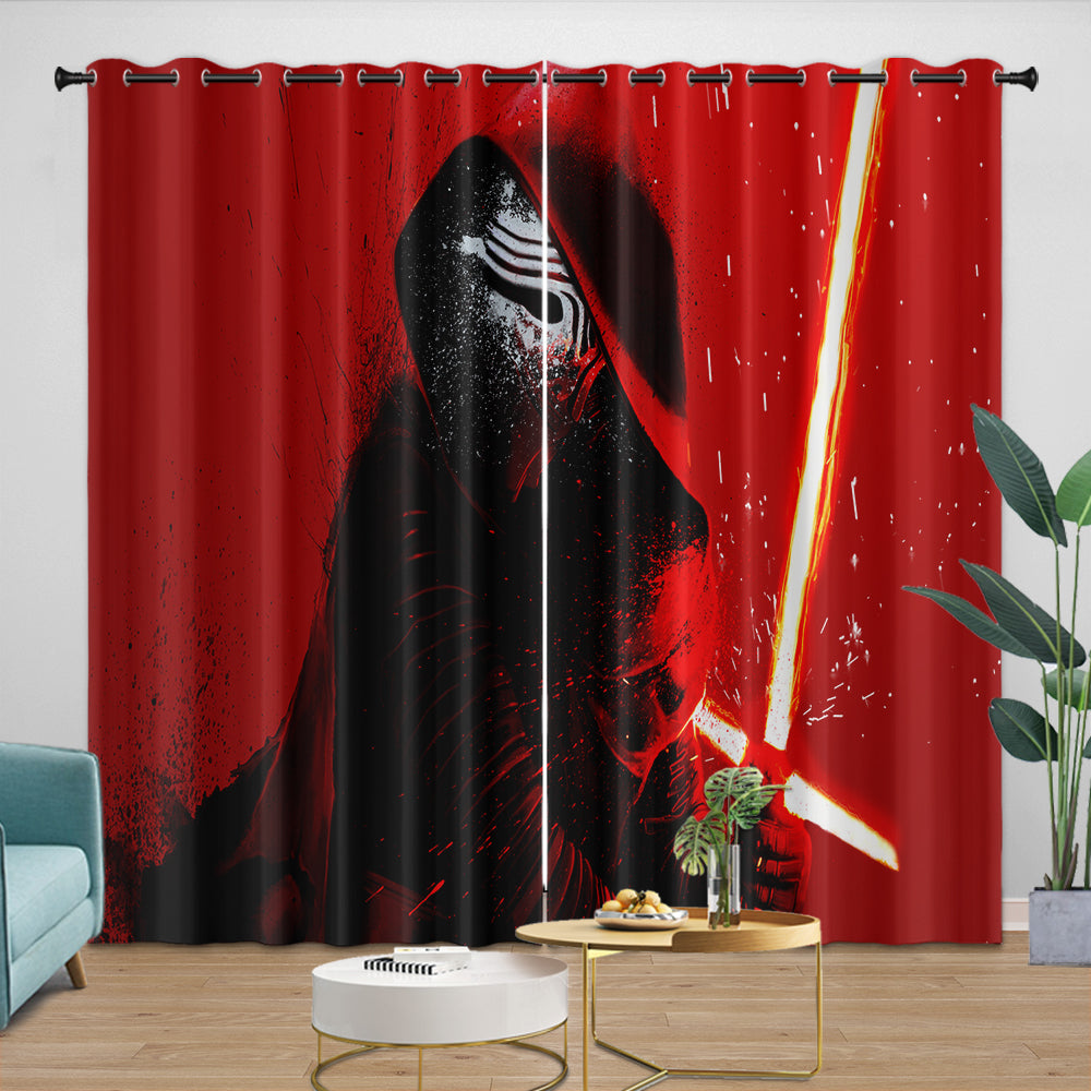 Kylo Ren Curtains Pattern Blackout Window Drapes (ONLINE ORDER ONLY)