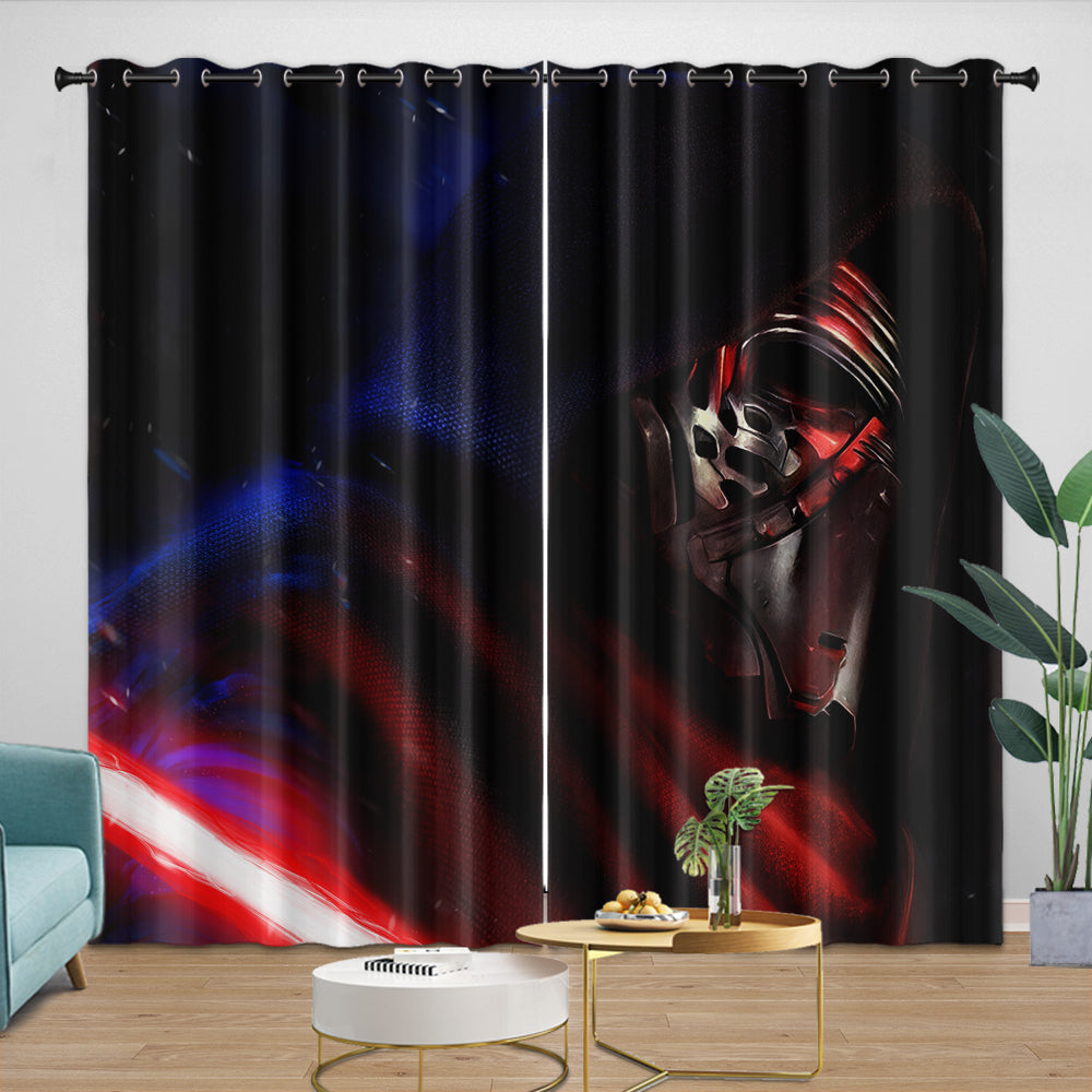 Kylo Ren Curtains Pattern Blackout Window Drapes (ONLINE ORDER ONLY)