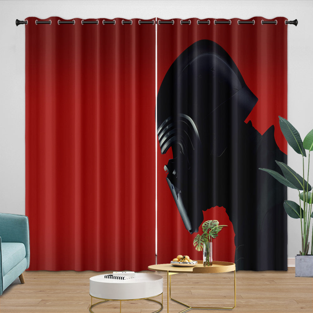Kylo Ren Curtains Pattern Blackout Window Drapes (ONLINE ORDER ONLY)