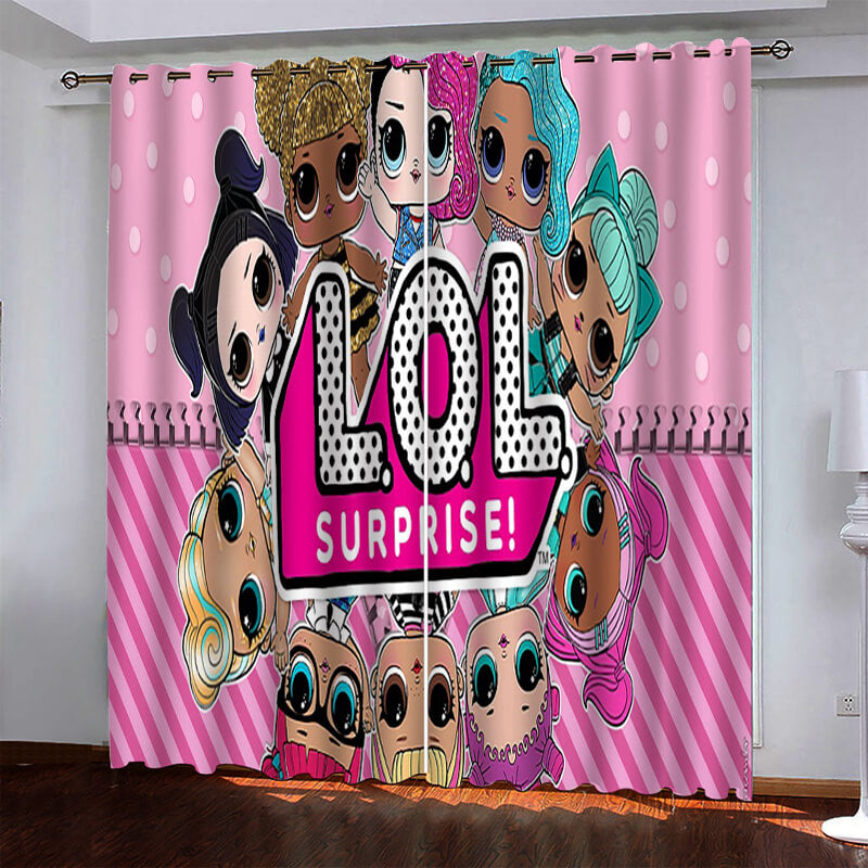 L.O.L Surprise Pattern Curtains Blackout Window Drapes (Online Order Only)