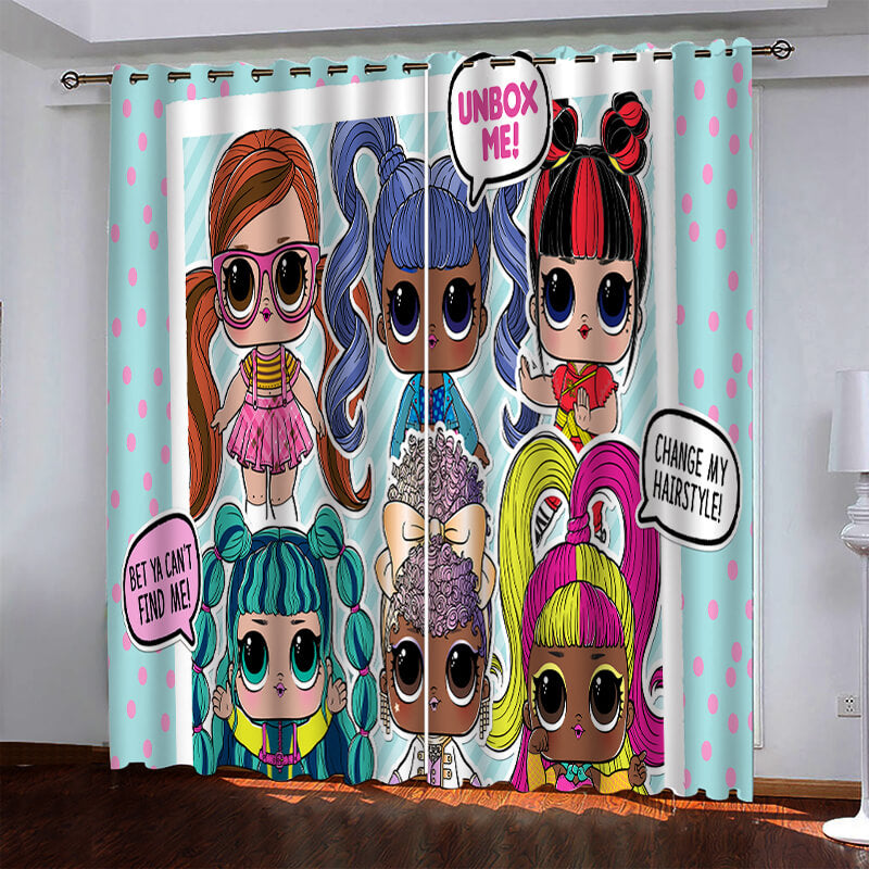 L.O.L Surprise Pattern Curtains Blackout Window Drapes (Online Order Only)