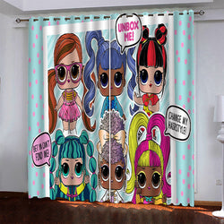 L.O.L Surprise Pattern Curtains Blackout Window Drapes (Online Order Only)