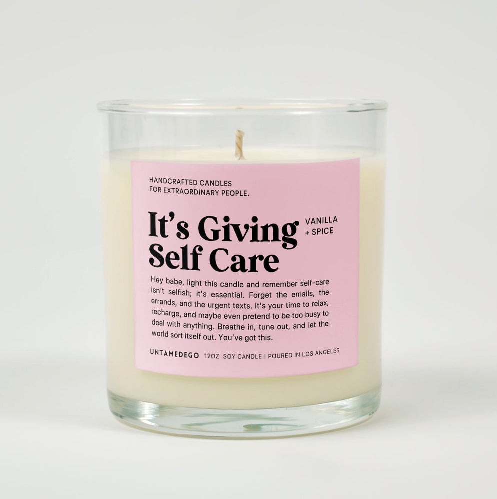 It's Giving Self Care Glass Candle (ONLINE ORDER ONLY)