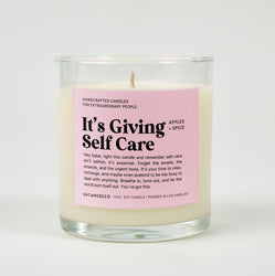 It's Giving Self Care Glass Candle (ONLINE ORDER ONLY)