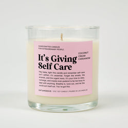 It's Giving Self Care Glass Candle (ONLINE ORDER ONLY)