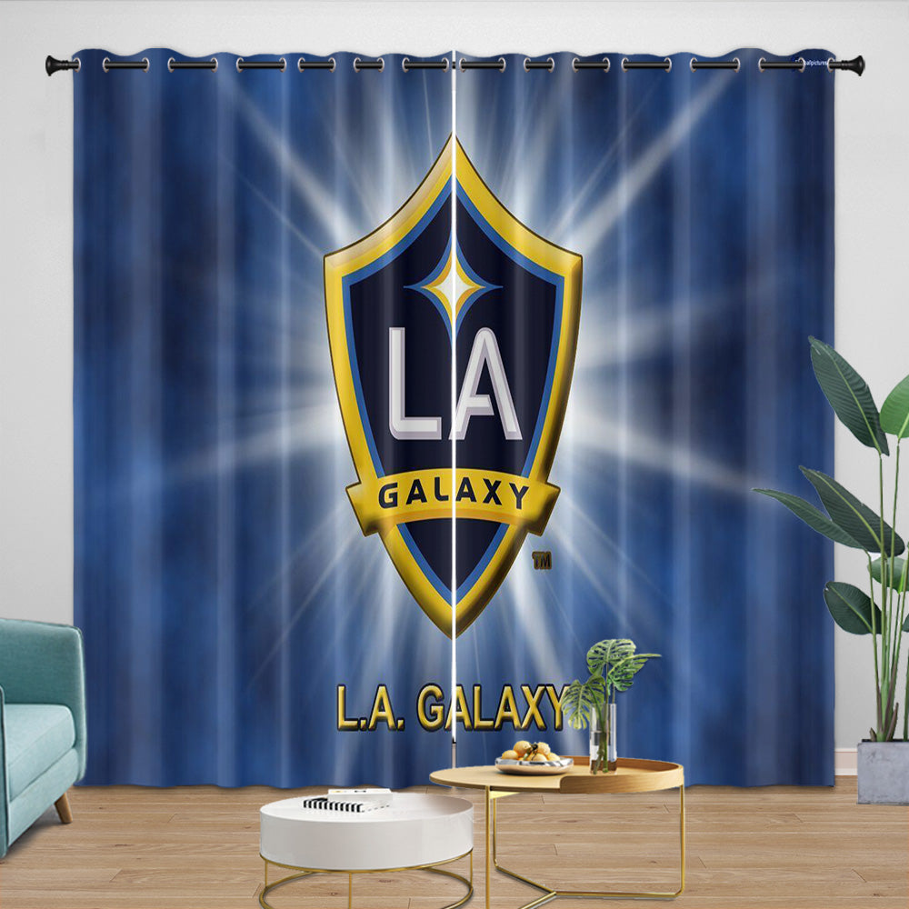 LA Galaxy Curtains Blackout Window Drapes Room Decoration (Online Order Only)