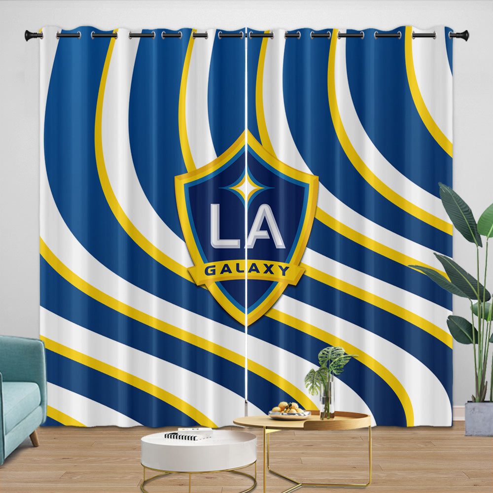 LA Galaxy Curtains Blackout Window Drapes Room Decoration (Online Order Only)
