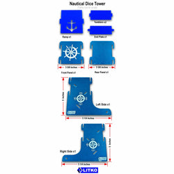 LAOGMG066 Nautical Dice Tower by Litko Games Accessories (ONLINE ORDER ONLY)