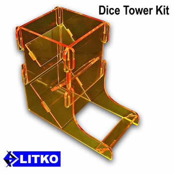 LAOGMG084TYL Dice Tower (Transparent Yellow) Litko Game Accessories (ONLINE ORDER ONLY)