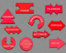 LAOTS038RED Command Token Set (Opaque Red) by Litko Games (ONLINE ORDER ONLY)
