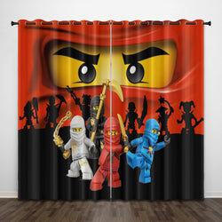 LEGO Ninjago Curtains Pattern Blackout Window Drapes (Online Order Only)