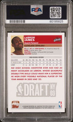 Graded 2003 Topps LeBron James #221 Rookie RC Basketball Card PSA 8 NM-MT