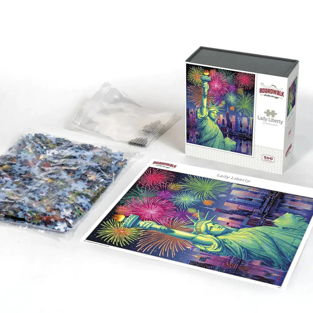 Lady Liberty 500 Piece Jigsaw Puzzle Boardwalk (ONLINE ORDER ONLY)