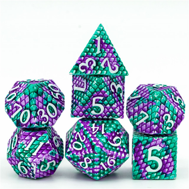 Dragon Scale: Lagoon - Metal RPG Dice Set (ONLINE ORDER ONLY)