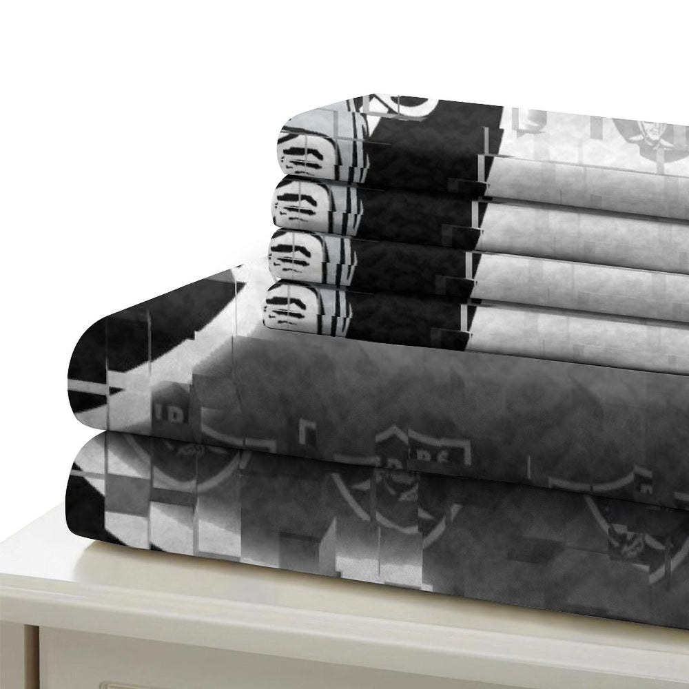 Las Vegas Raiders Bedding Set Duvet Cover Without Filler (Online Order Only)