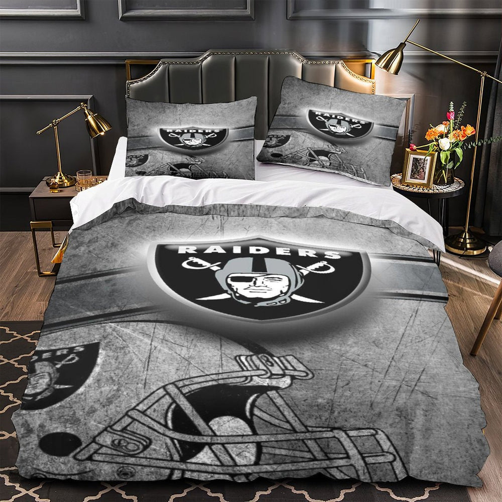 Las Vegas Raiders Bedding Set Duvet Cover Without Filler (Online Order Only)