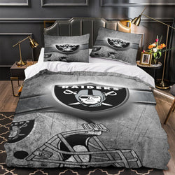 Las Vegas Raiders Bedding Set Duvet Cover Without Filler (Online Order Only)