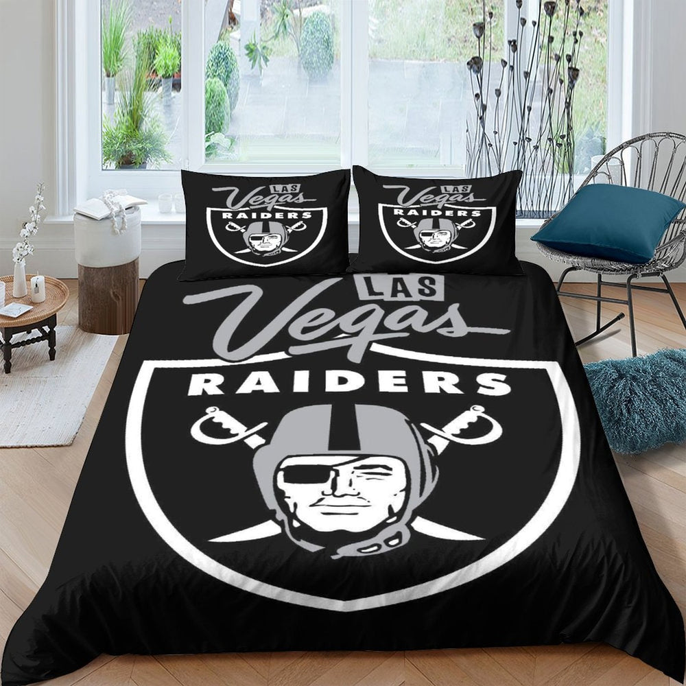 Las Vegas Raiders Bedding Set Duvet Cover Without Filler (Online Order Only)