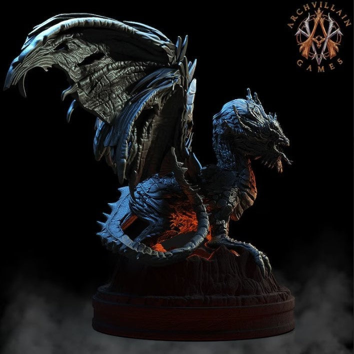 3D Printed Archvillain Games - Lava Dragon 28mm 32mm D&D (Online Only)