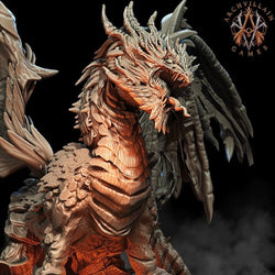 3D Printed Archvillain Games - Lava Dragon 28mm 32mm D&D (Online Only)