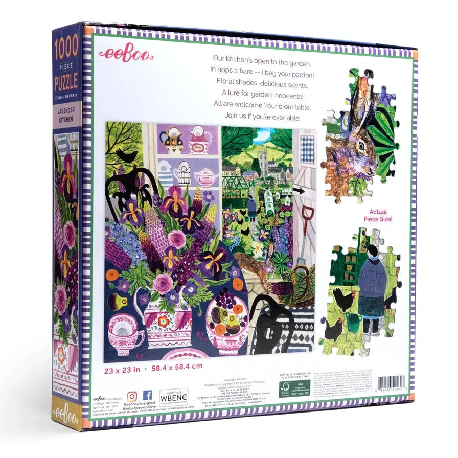 Lavender Kitchen 1000 Piece Jigsaw Puzzle eeBoo (ONLINE ORDER ONLY)