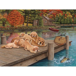 Lazy Day on the Dock 275 Large Piece Jigsaw Puzzle Cobble Hill (ONLINE ORDER ONLY)