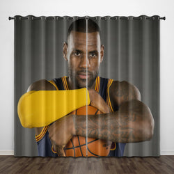 LeBron James LBJ Curtains Pattern Blackout Window Drapes (Online Order Only)