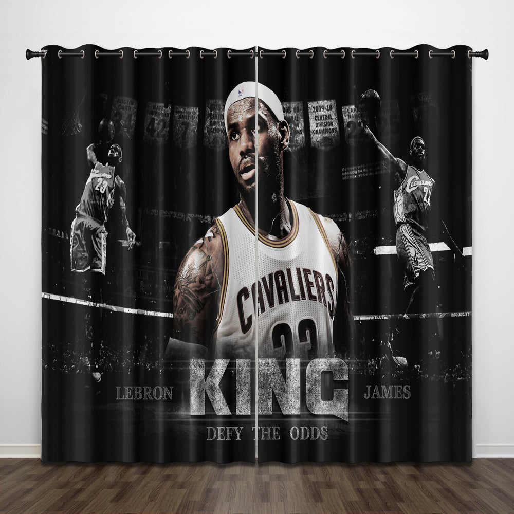 LeBron James LBJ Curtains Pattern Blackout Window Drapes (Online Order Only)