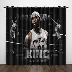 LeBron James LBJ Curtains Pattern Blackout Window Drapes (Online Order Only)
