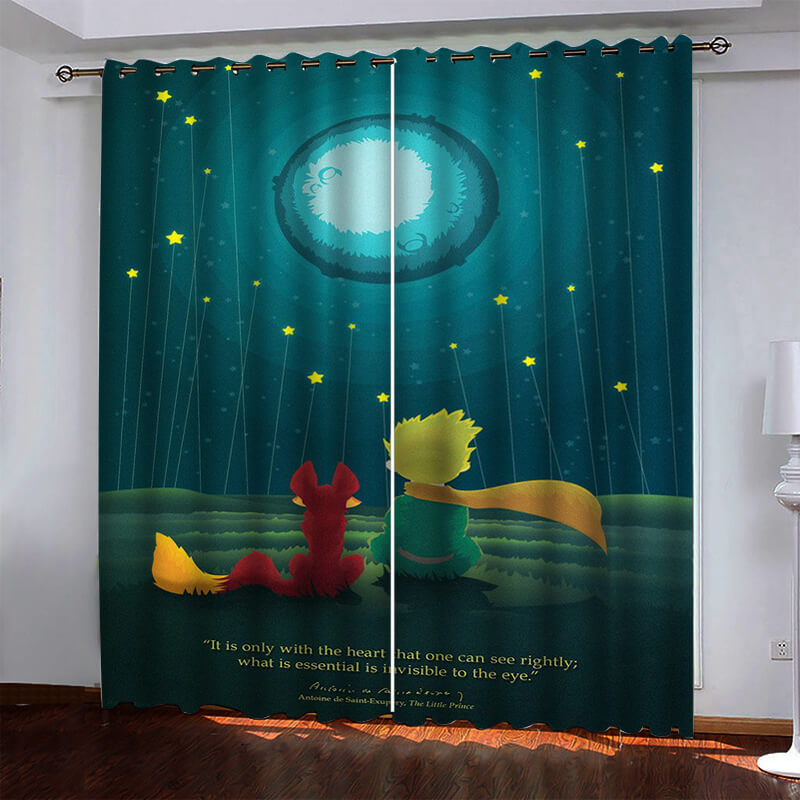 Le Petit Prince Pattern Curtains Blackout Window Drapes (Online Order Only)