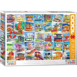Lifeguard Towers 1000 Piece Jigsaw Puzzle Eurographics (ONLINE ORDER ONLY)