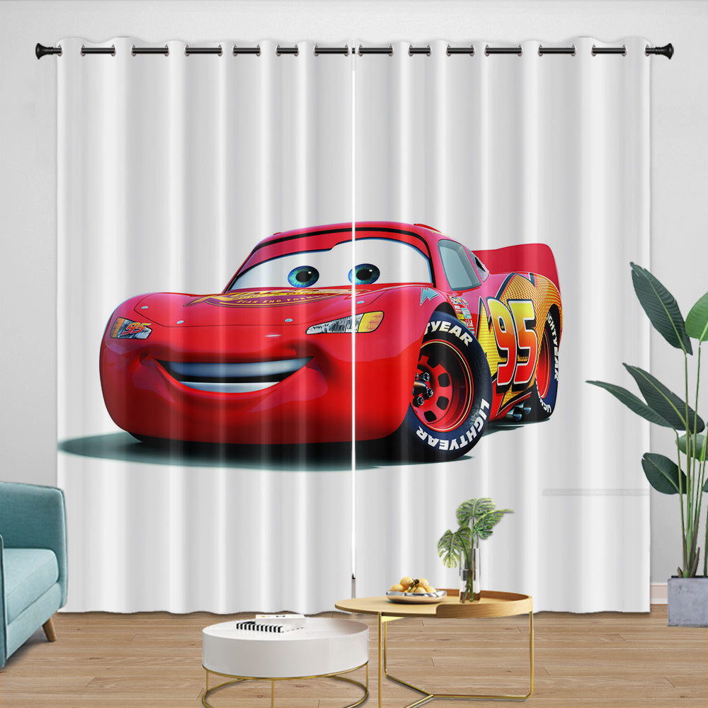 Lightning McQueen Curtains Pattern Blackout Window Drapes (ONLINE ORDER ONLY)