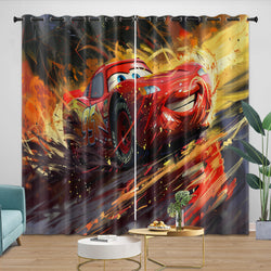 Lightning McQueen Curtains Pattern Blackout Window Drapes (ONLINE ORDER ONLY)