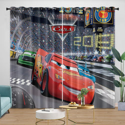 Lightning McQueen Curtains Pattern Blackout Window Drapes (ONLINE ORDER ONLY)