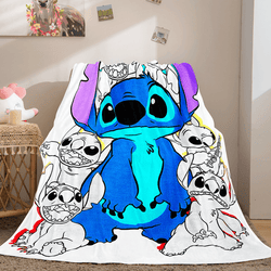 Lilo Stitch 2: Stitch Has A Glitch Flannel Fleece Throw Blanket Set (Online Order Only)