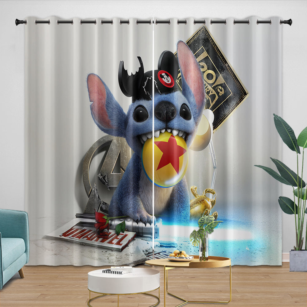 Lilo & Stitch 2025 Curtains Pattern Blackout Window Drapes Room Decoration (Online Order Only)