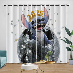 Lilo & Stitch 2025 Curtains Pattern Blackout Window Drapes Room Decoration (Online Order Only)