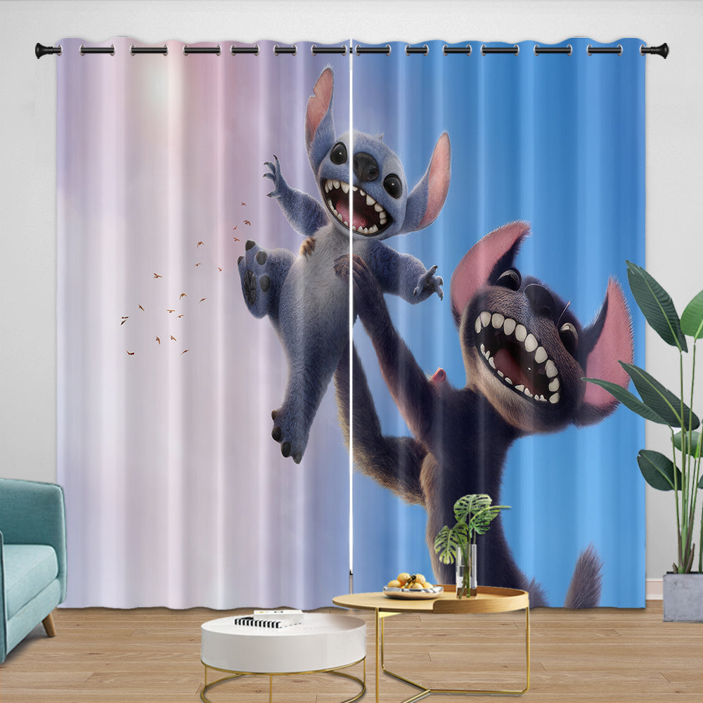 Lilo & Stitch 2025 Curtains Pattern Blackout Window Drapes Room Decoration (Online Order Only)